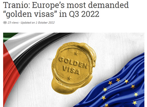 欧洲在加紧关门，希腊的黄金签证需求量激增了290%